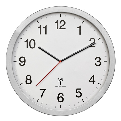 [101945] TFA 60.3545.02 Analogue XL radio controlled clock w.metal frame