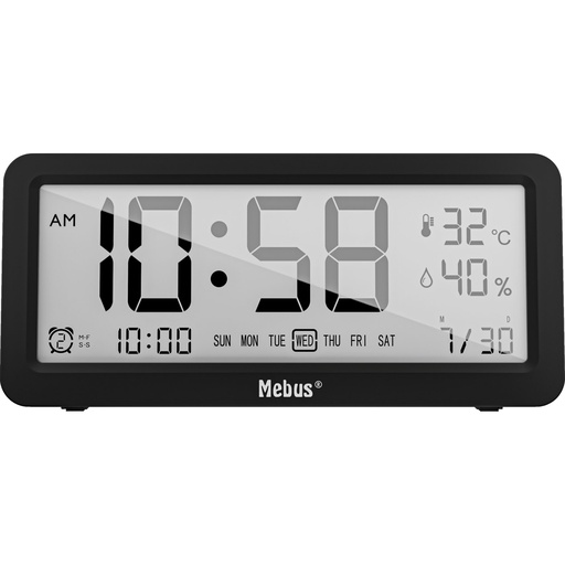 [123470] Mebus 25819 Quartz Alarm Clock digital