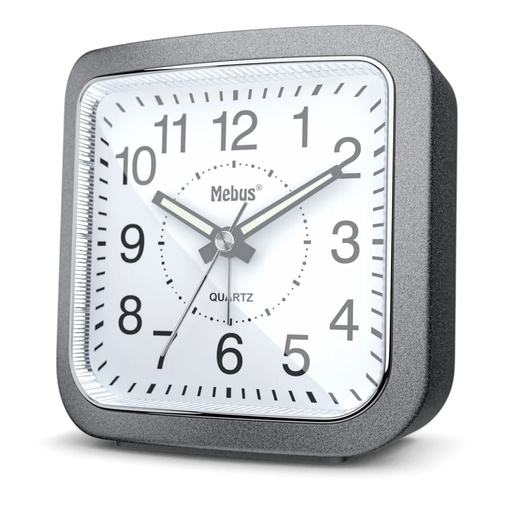 [123519] Mebus 56988  Grau Quarzwecker