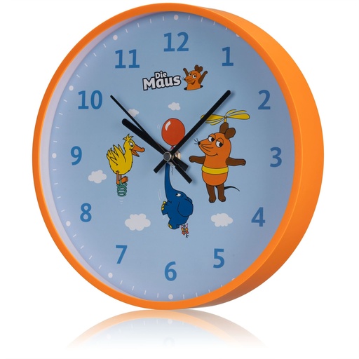 [124345] DieMaus Wall Clock for Kids Mouse, Elephant & Duck