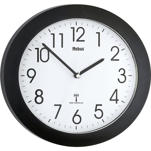 [509581] Mebus 52450 wireless wall clock black