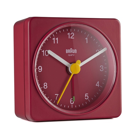 [510603] Braun BC 02 R quartz alarm clock red