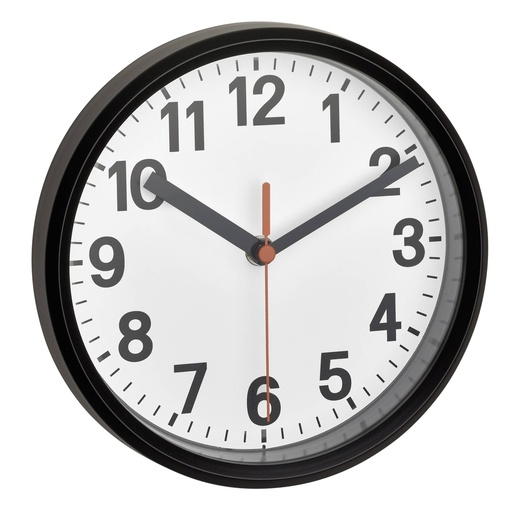 [571944] TFA 60.3538.01 Analogue radio wall clock black