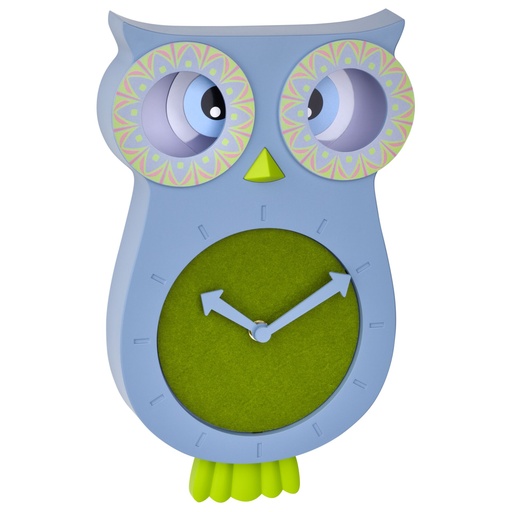 [685253] TFA 60.3052.06    blue/green Lucy Kids Pendulum Clock  Owl