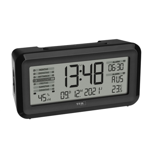 [719091] TFA 60.2562.01 Digital Radio Alarm Clock w. Room Clima  BOXX2