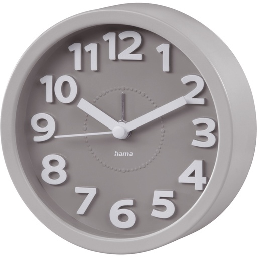 [738817] Hama Alarm Clock Retro, round Taupe, silent             186324