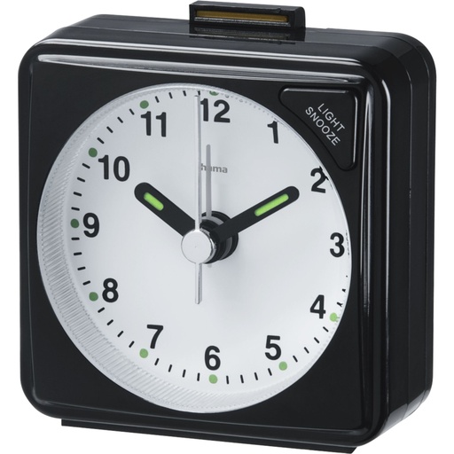 [738831] Hama Travel Clock A50, black fluorescent Hand       186329