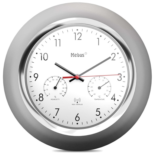 [785962] Mebus 19454 Radio controlled Wall Clock w. Thermo/Hygrometer