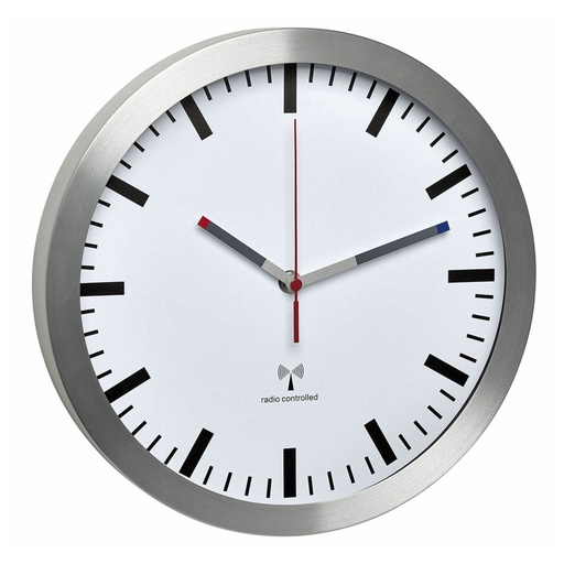 [798072] TFA 60.3528.02  radio-controlled wall clock aluminium