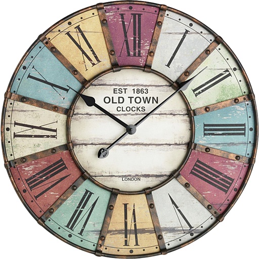 [808948] TFA 60.3021 Vintage Old Town XXL Design Wall Clock