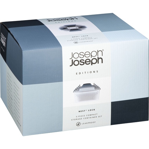 [157847] Joseph Joseph Nest Lock 5-piece Blue Food Container Set-Editions