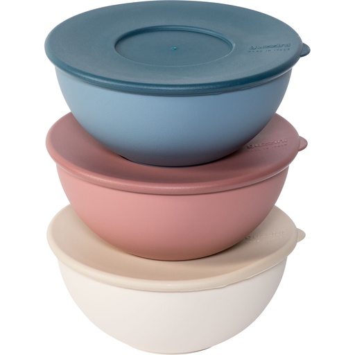 [160241] Guzzini EVERYWHERE BIO - Set 3 Schüsseln mit Deckel Assorted c.
