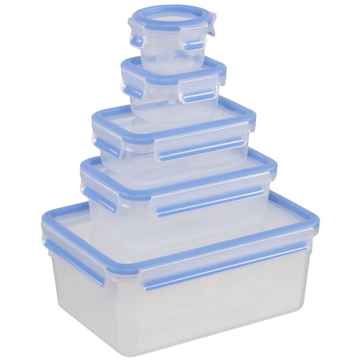 [487545] Emsa Food Clip&Close 508568 5 pcs. Set transparent/blue