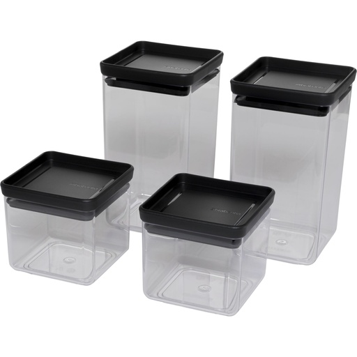 [637289] 4x1 Brabantia TASTY+ Square Canister  dark grey