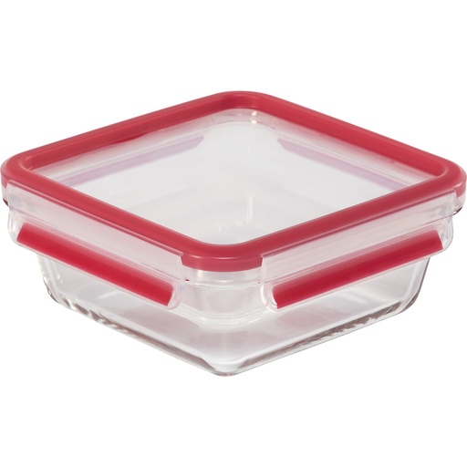 [811330] Emsa Clip&Close Glass Food Container 0,8 L red