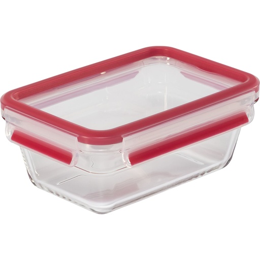 [811365] Emsa Clip&Close Glass Food Container 850 ml  red