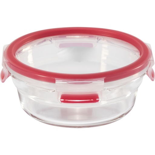 [811400] Emsa Clip&Close Glass Food Container 600 ml  red