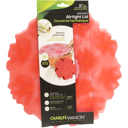 [166821] Charles Viancin GERANIUM Lid Silicone 28cm Fuschia