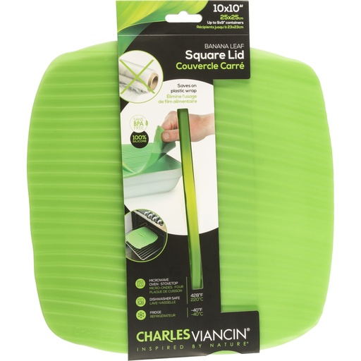 [166870] Charles Viancin BANANA LEAF 25x25 cm Silicone Lid green