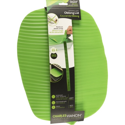 [166877] Charles Viancin BANANA LEAF 35x25 cm Silicone Lid green