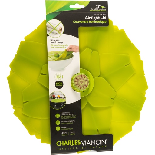 [166933] Charles Viancin ARTICHOCKE 28 cm Silicone Lid green