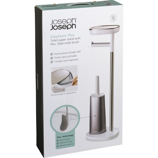 [156853] Joseph Joseph EasyStore SST Toilet Roll Hold. w.Toilet Brush