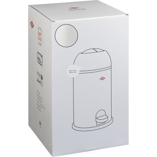 [105949] WESCO Kickmaster Junior Trash Can white matt