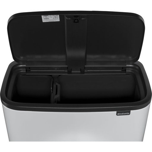 [637527] Brabantia Bo Touch Bin white, 11 + 23 L