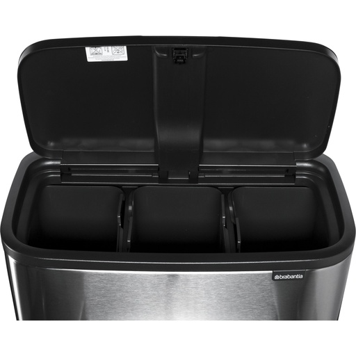[637541] Brabantia Bo Touch Bin steel matt FPP, 11 + 23 L