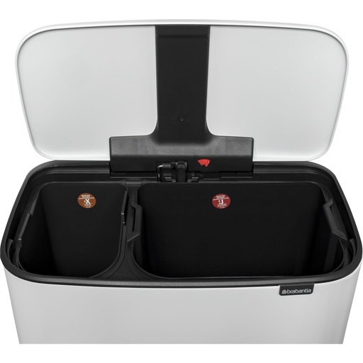 [661467] Brabantia Bo Pedal Bin white, 11 + 23 L