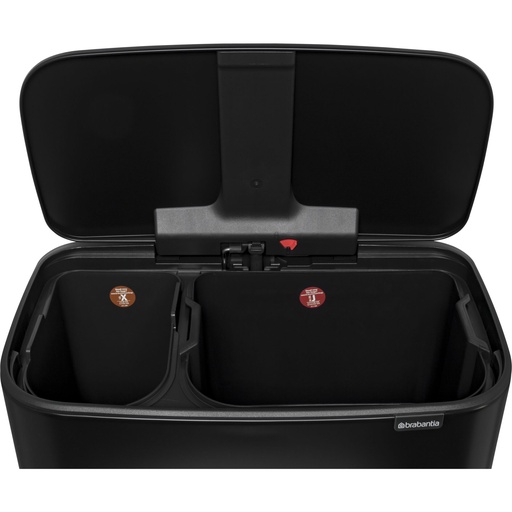 [661474] Brabantia Bo Pedal Bin black, 11 + 23 L
