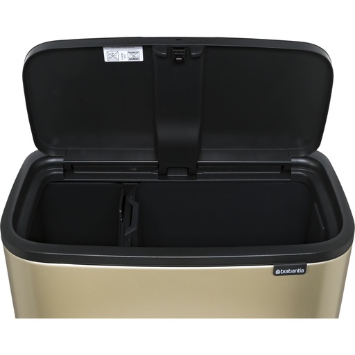 [661628] Brabantia Waste Bin Bo Touch Bin Champagne, 11 + 23 L