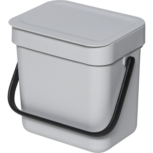 [732167] Brabantia Sort & Go Waste Bin Light Grey 3 L