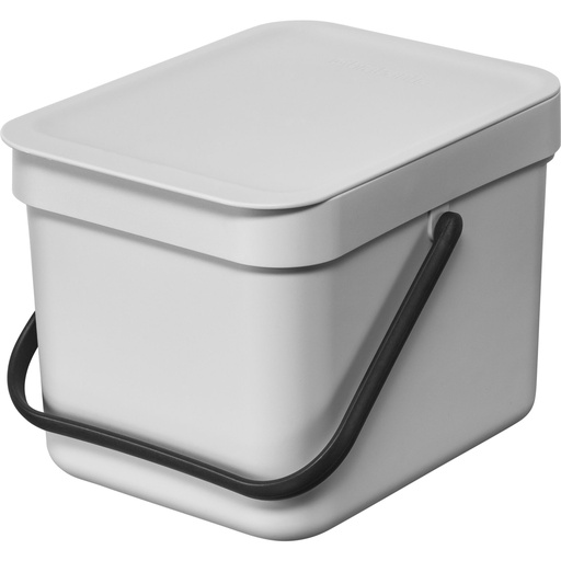 [732181] Brabantia Sort & Go Waste Bin Light Grey 6 L