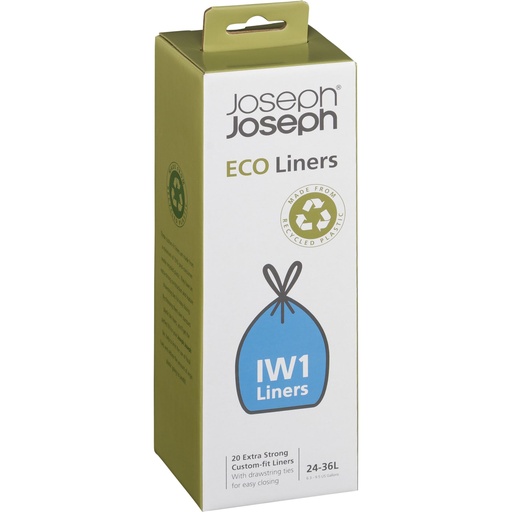 [157567] Joseph Joseph IW1 24-36L Grey Recycled Bin Liners