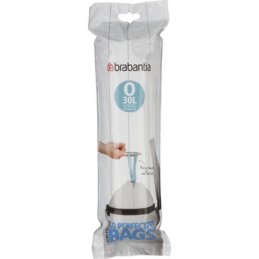 [661852] Brabantia PerfectFit Bin Liner Type O, 30 L, 20 Bags