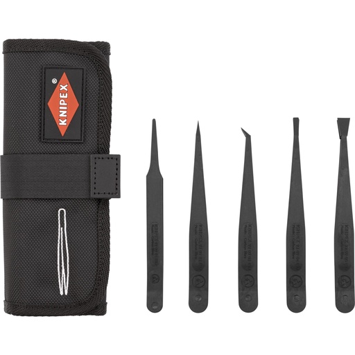 [665870] KNIPEX Plastic Tweezers Set ESD 5 pieces