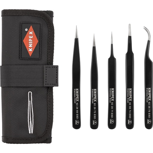 [666066] KNIPEX Universal Tweezer Set, ESD 5pcs