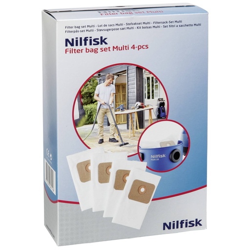 [789691] Nilfisk Filter Bag for Multi 4 pieces