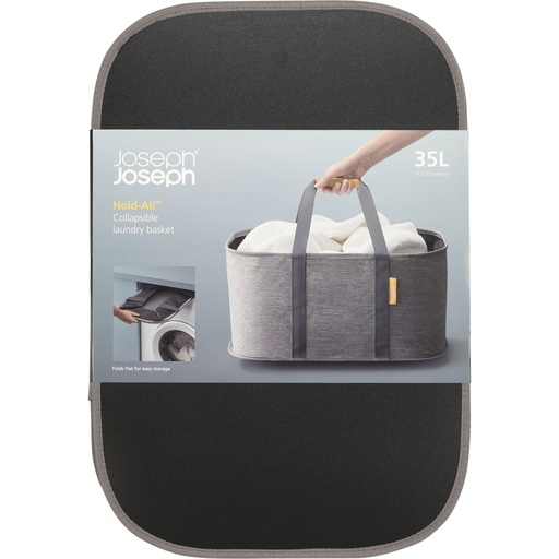 [157539] Joseph Joseph Hold-All Grey Collapsible 35L Laundry Basket