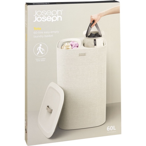 [158344] Joseph Joseph Tota 60L Ecru Laundry Separation Basket