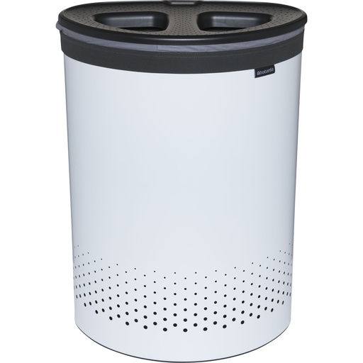 [662300] Brabantia Laundry Bin, 55 L dark grey / white