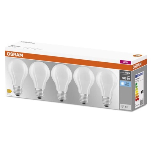 [167010] Osram LED BASE Classic 5er Set E27 6,5W