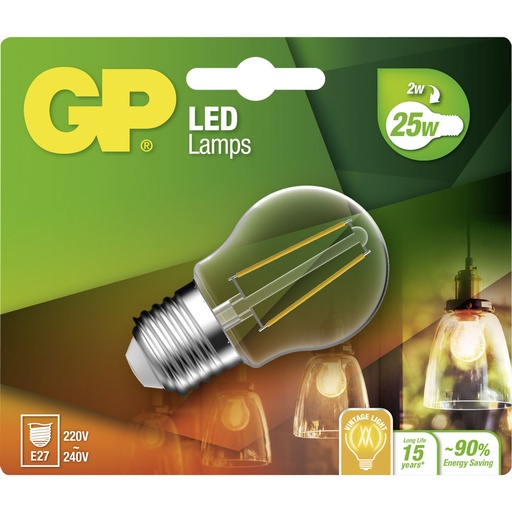 [255327] GP Lighting Filament Mini Globe E27 2W (25W) 250 lm    GP 078111