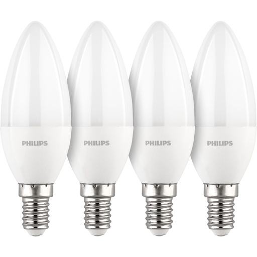 [786543] Philips LED Lamp E14 4-pack candle     40W 2700K