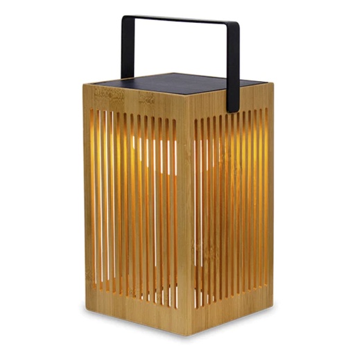 [819324] New Garden Okinawa Solar Recharge Lantern Bamboo