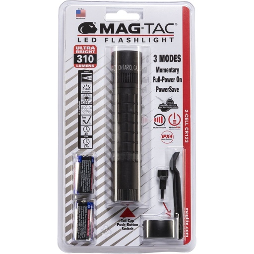 [148327] Maglite Mag-Tac plain bezel Taschenlampe schwarz