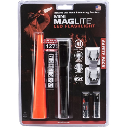 [148376] Maglite Mini-LED 2AA Sicherheitslampe schwarz