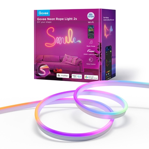 [120173] Govee Neon Strip Light 4 Meter White Matter ready
