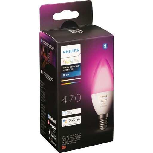 [719644] Philips Hue LED Candle E14 BT 5,3W 470lm White Color Ambiance